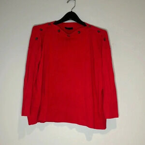 J. Crew Red Button-Detail Top